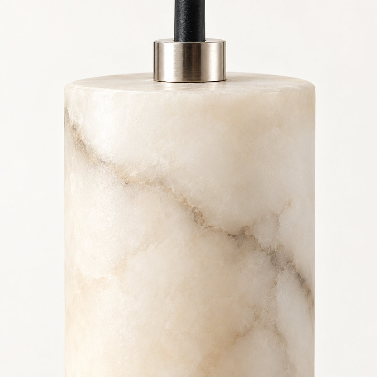 Candela Alabaster Tube Pendant Light, 7 lights, studio photo
