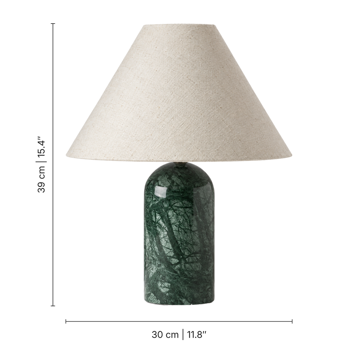 Helios Marble Table Lamp, dimensions