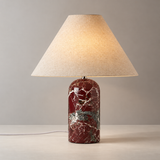 Helios Marble Table Lamp, Red