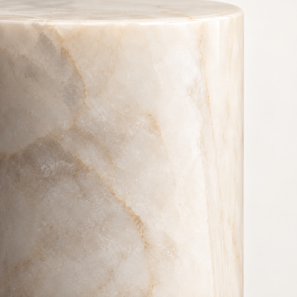 Lucero Marble Raindrop Table Lamp, white marble, studio photo