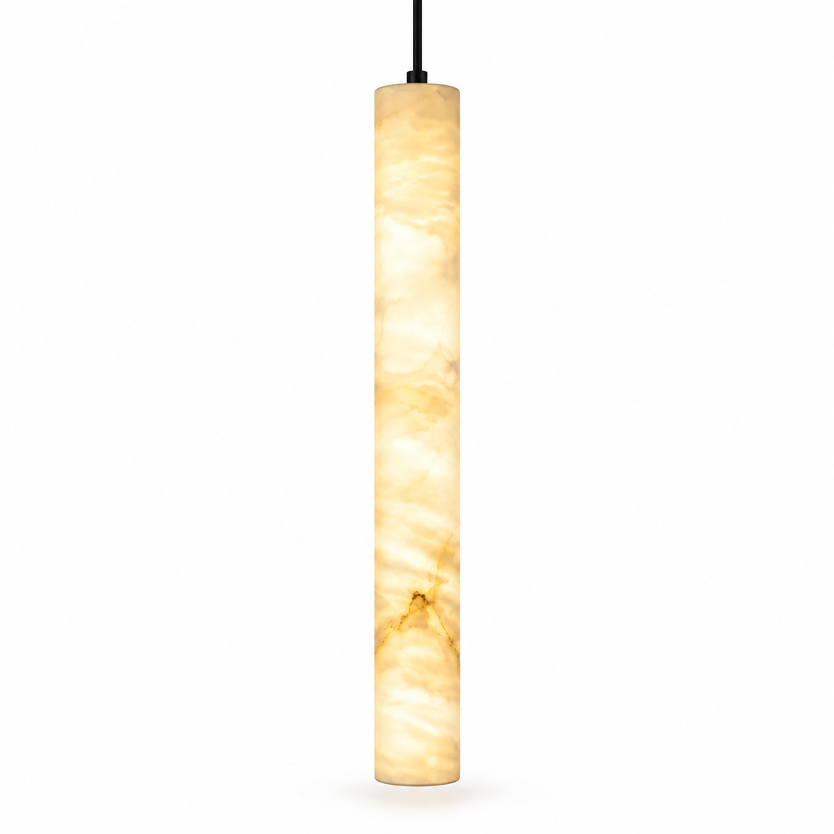 Sola Alabaster Tube Pendant Light