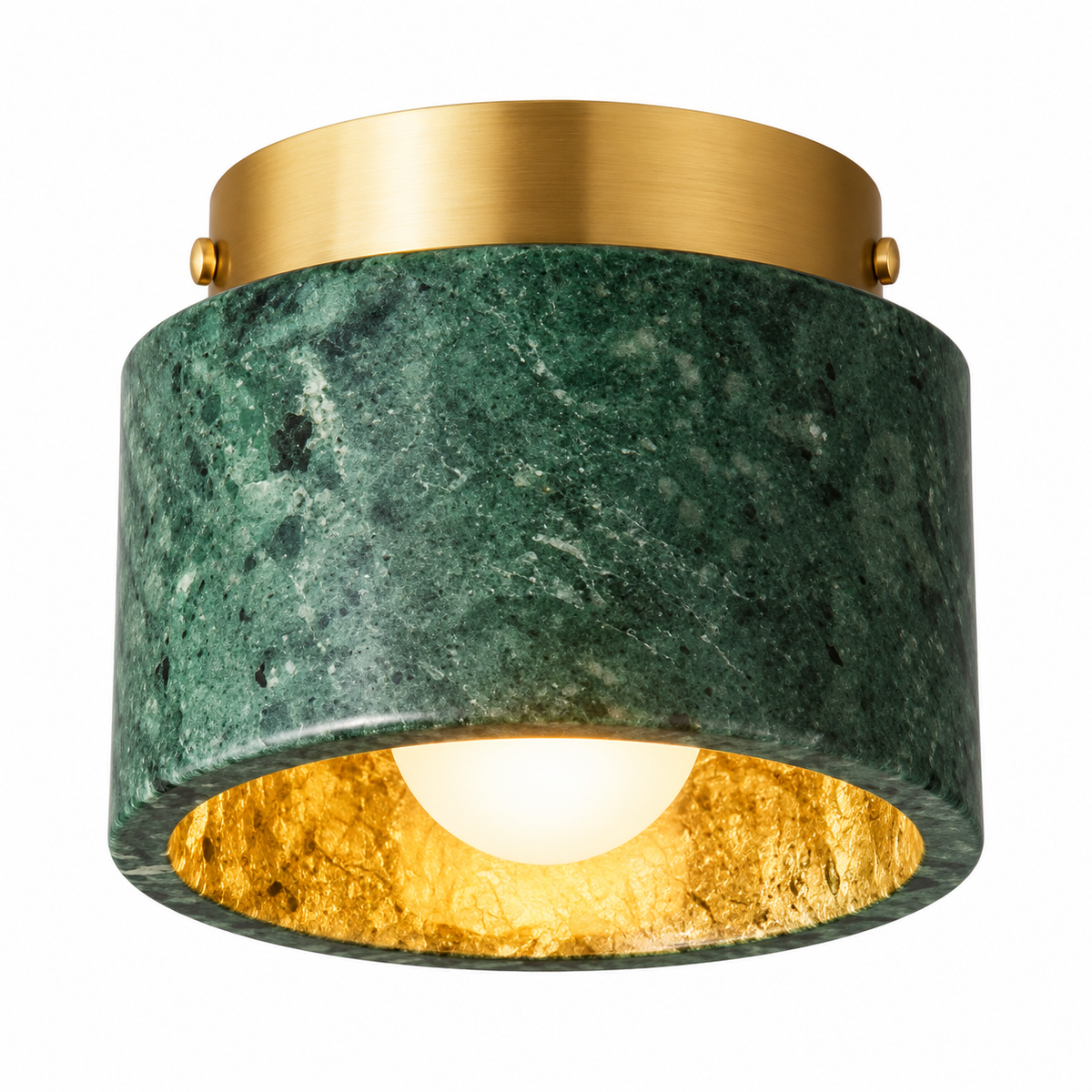 Isola Marble Drum Ceiling Light, product photo