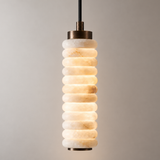 Dorica Alabaster Column Pendant Light