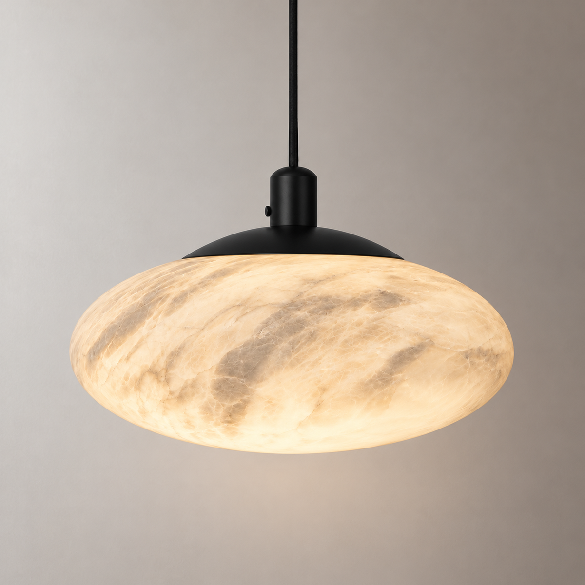 Remo Alabaster Saucer Pendant Light