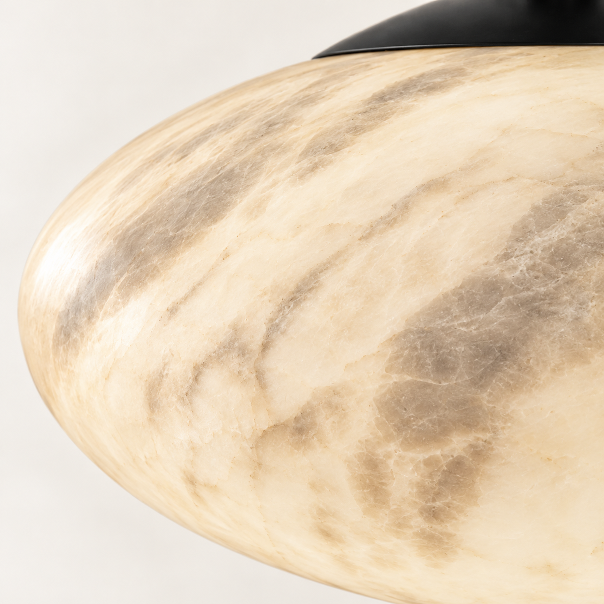 Remo Alabaster Saucer Pendant Light, studio photo