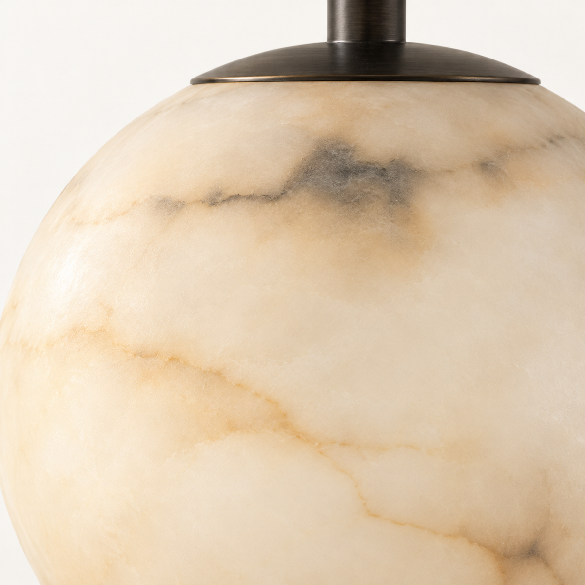 Oria Alabaster Ring Pendant Light, studio photo