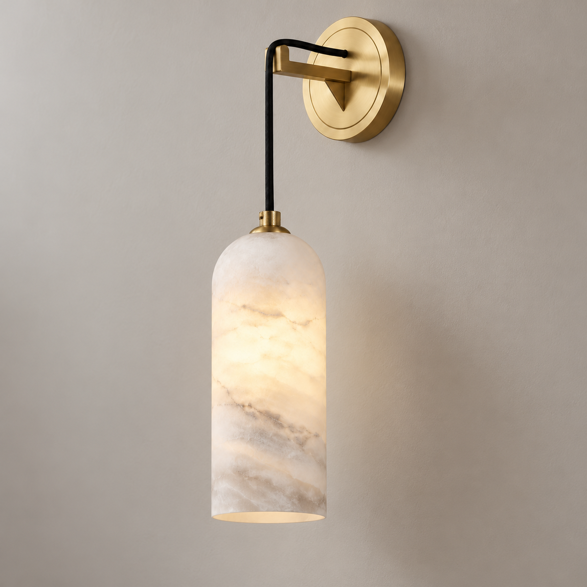 Nola Alabaster Tube Wall Light
