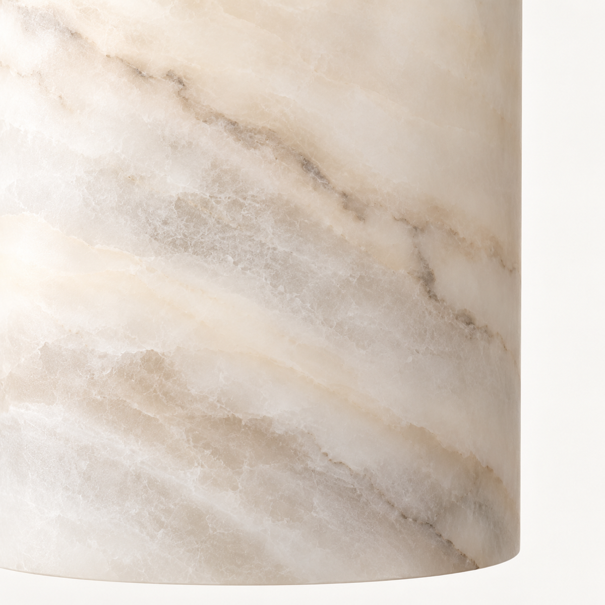 Nola Alabaster Tube Wall Light, studio photo
