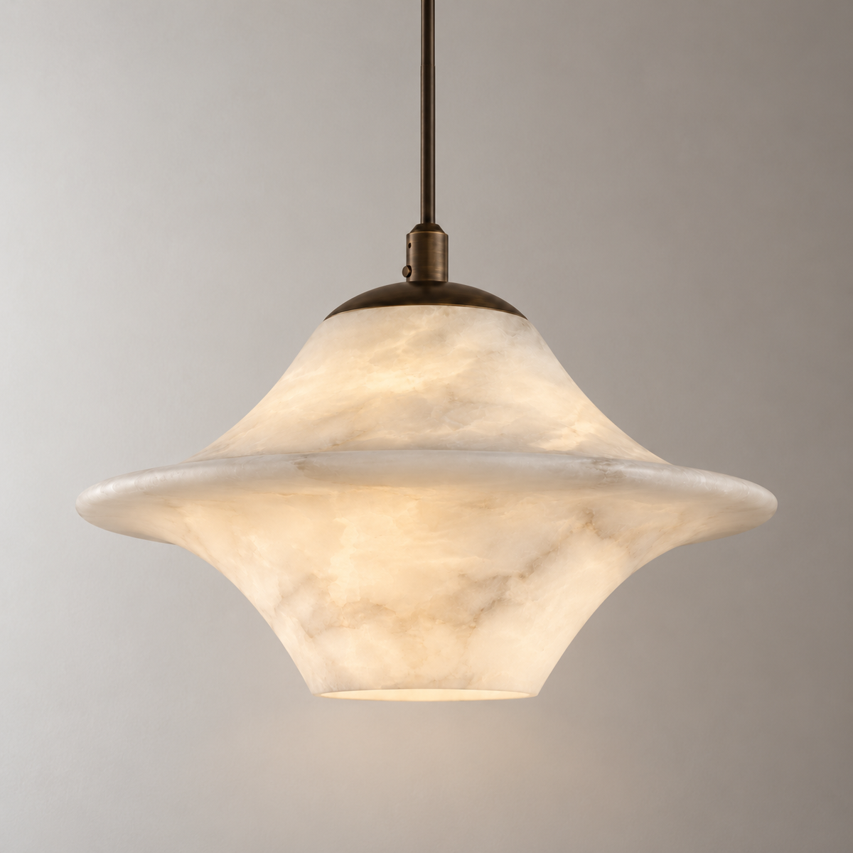 Vesta Alabaster Saturn Pendant Light
