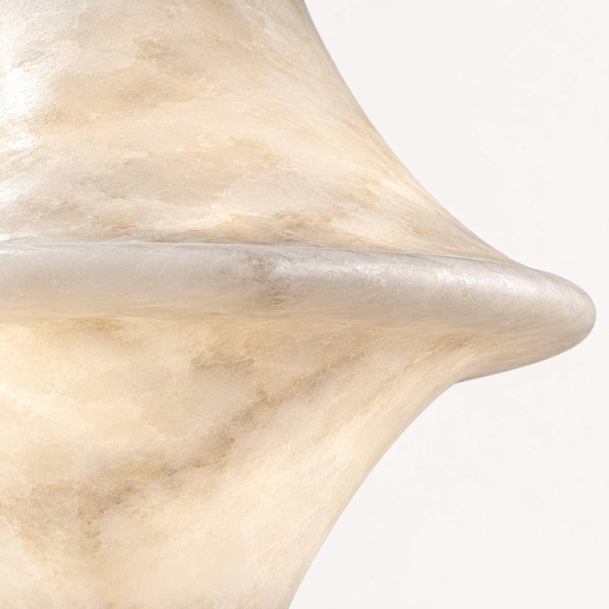 Vesta Alabaster Saturn Pendant Light, studio photo